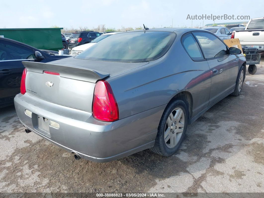 2006 Chevrolet Monte Carlo Lt Gray vin: 2G1WK151169215258