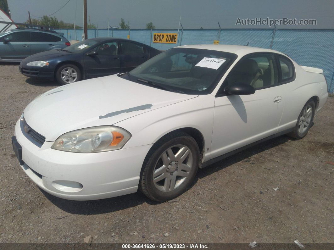 2006 Chevrolet Monte Carlo Lt 3.9l White vin: 2G1WK151569196455