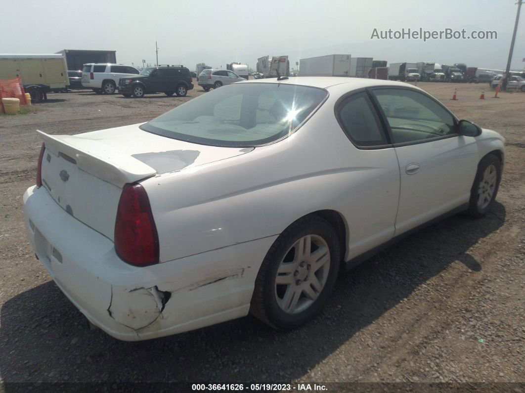 2006 Chevrolet Monte Carlo Lt 3.9l White vin: 2G1WK151569196455