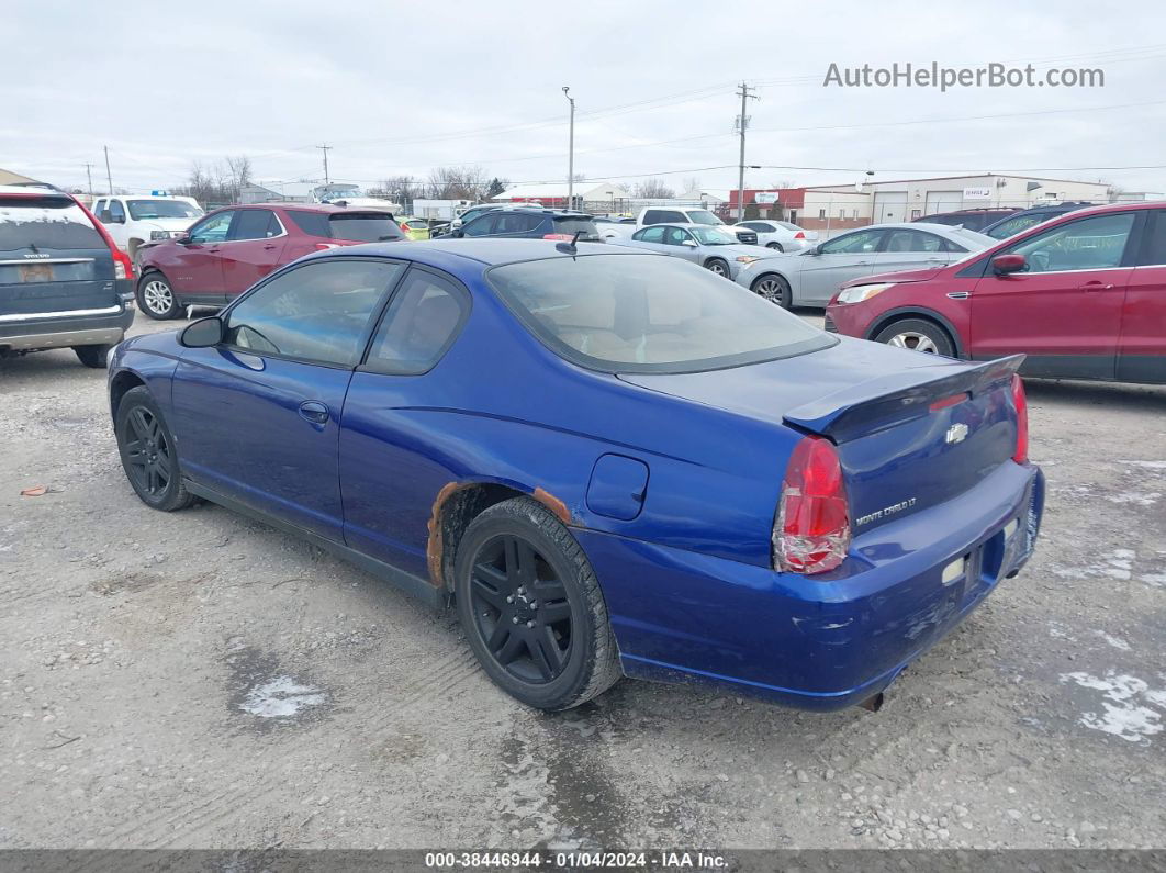 2006 Chevrolet Monte Carlo Lt Blue vin: 2G1WK151669391786