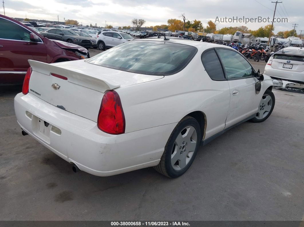 2006 Chevrolet Monte Carlo Lt White vin: 2G1WK151869272847