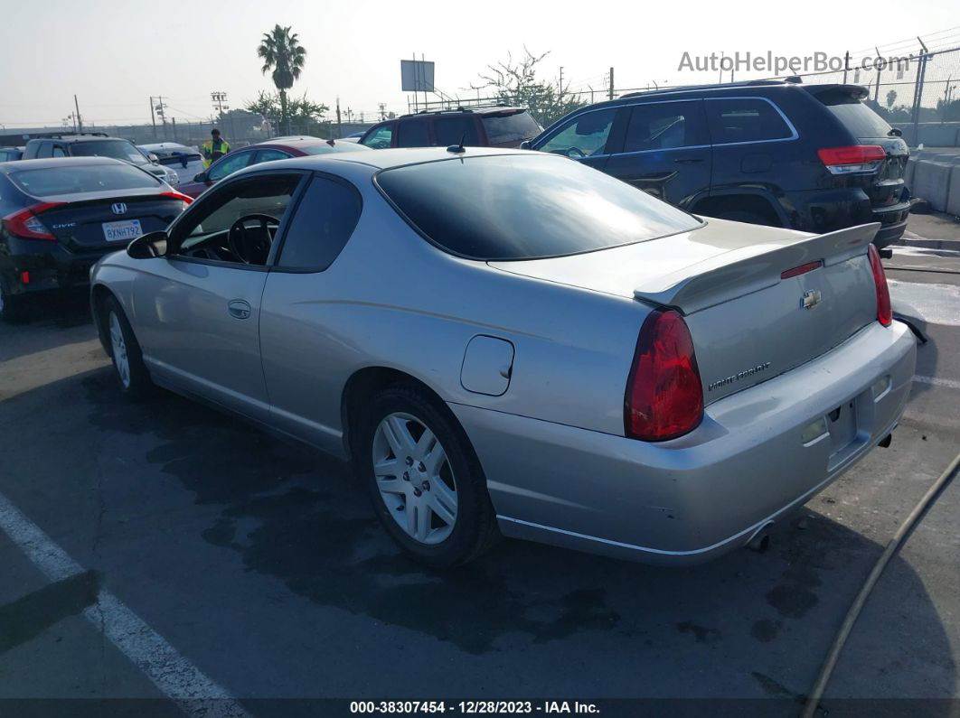 2006 Chevrolet Monte Carlo Lt Серебряный vin: 2G1WK151969220840