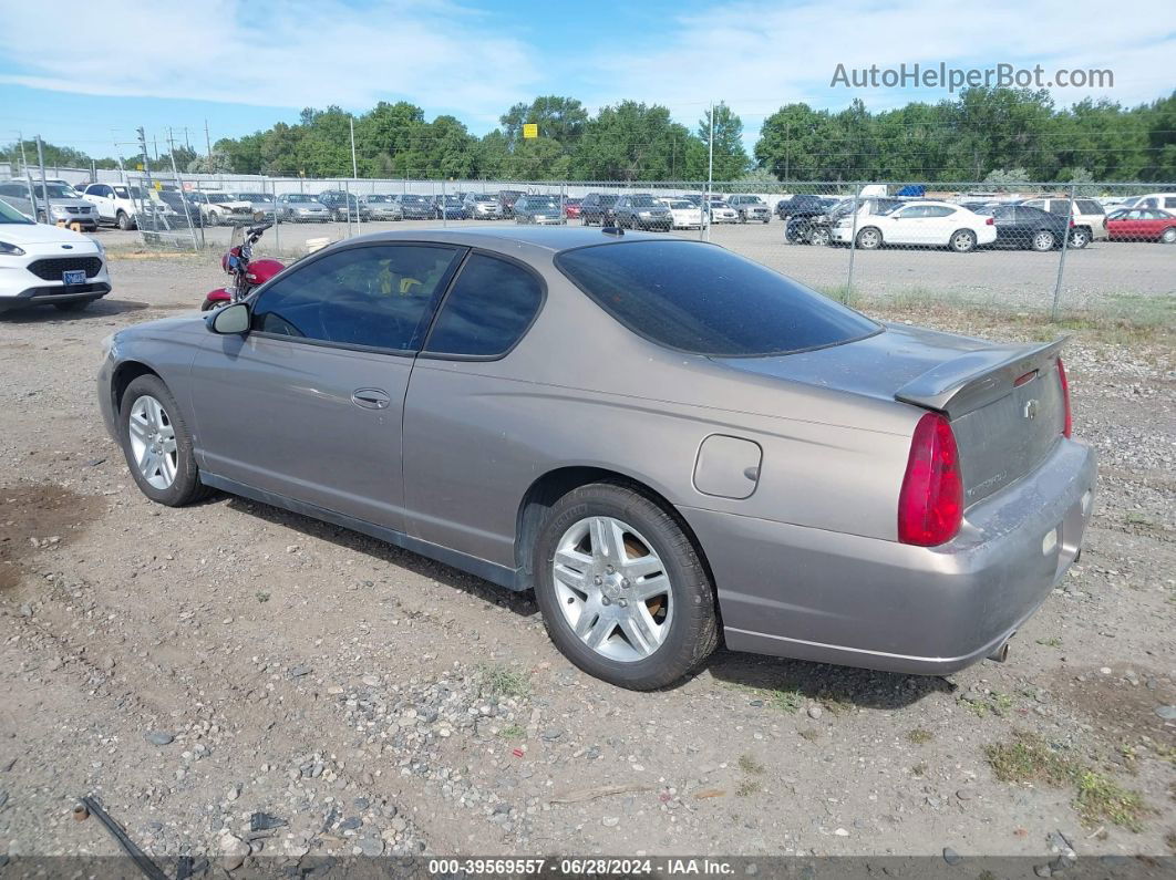 2006 Chevrolet Monte Carlo Lt Brown vin: 2G1WK151969335308