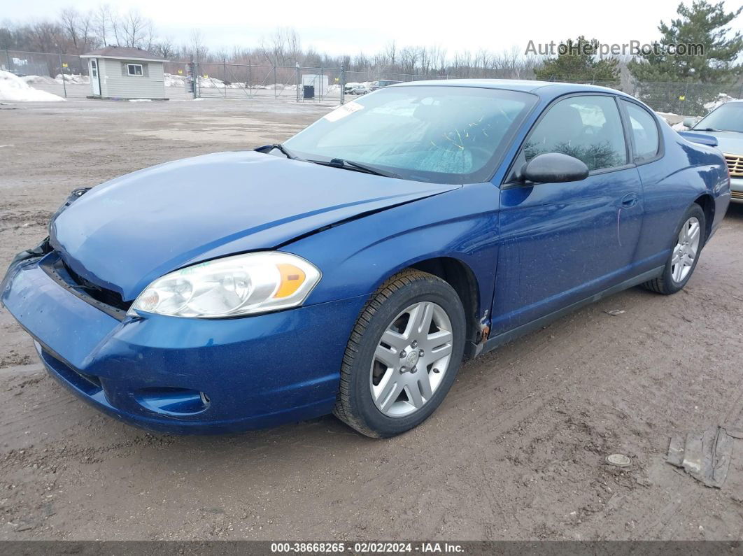 2006 Chevrolet Monte Carlo Lt Синий vin: 2G1WK161169292954