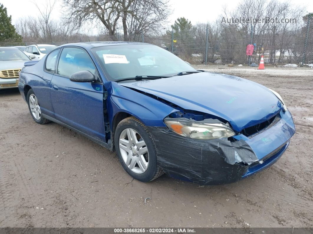 2006 Chevrolet Monte Carlo Lt Синий vin: 2G1WK161169292954