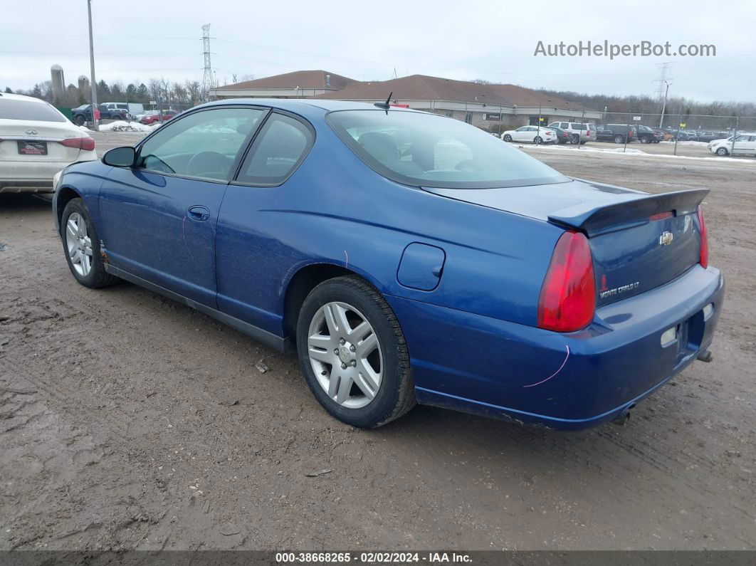 2006 Chevrolet Monte Carlo Lt Синий vin: 2G1WK161169292954