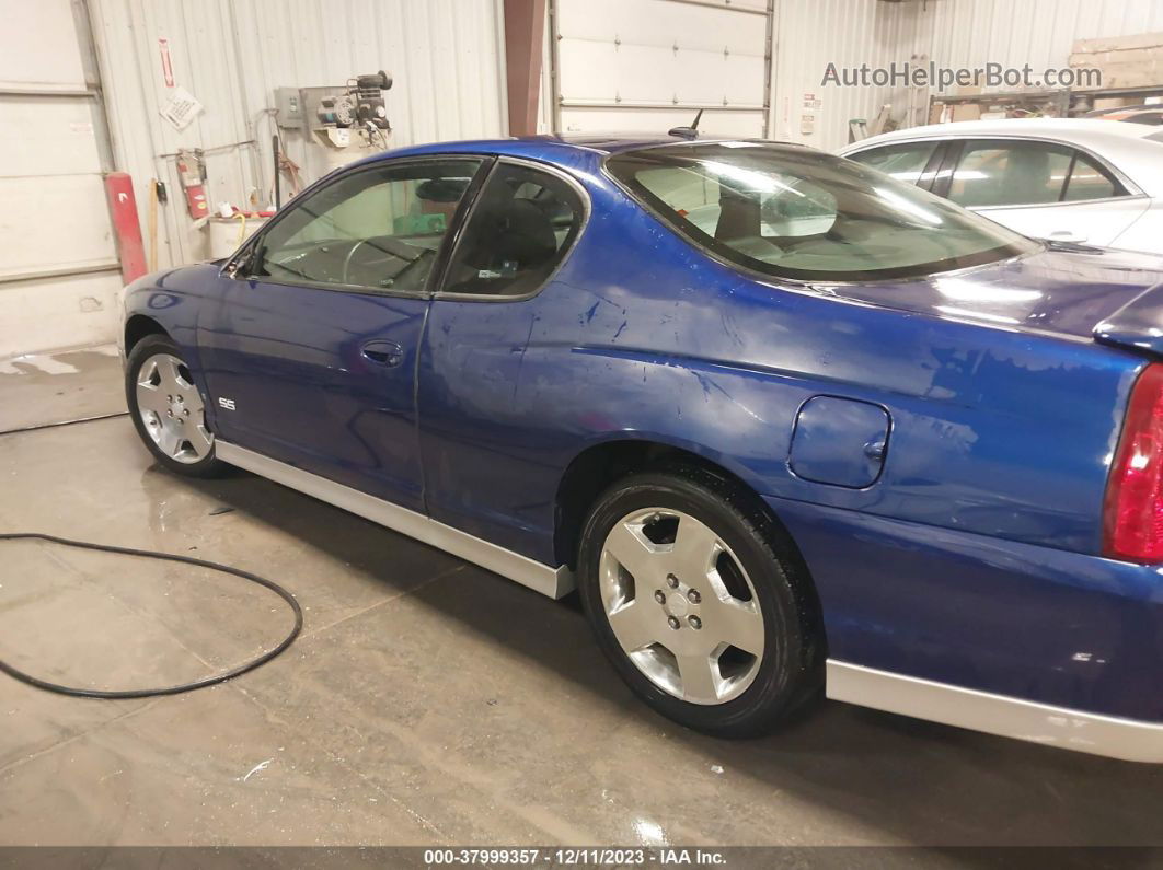 2006 Chevrolet Monte Carlo Ss Blue vin: 2G1WL15C069371127