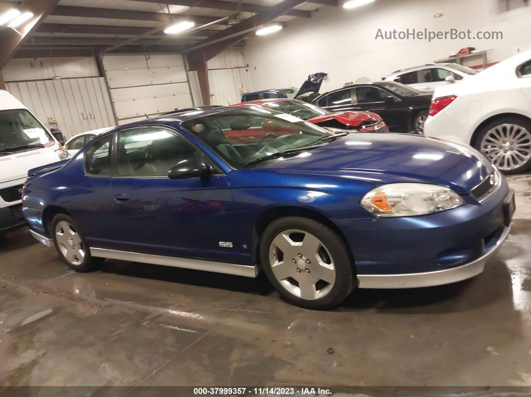 2006 Chevrolet Monte Carlo Ss Blue vin: 2G1WL15C069371127