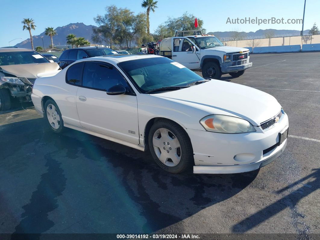 2006 Chevrolet Monte Carlo Ss White vin: 2G1WL15C369422734