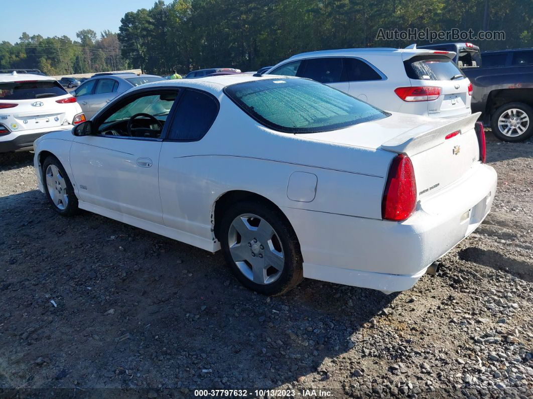 2006 Chevrolet Monte Carlo Ss White vin: 2G1WL15C669425255