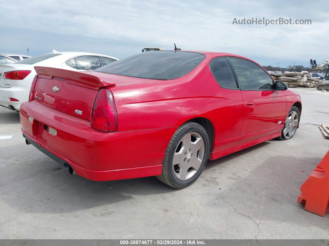 2006 Chevrolet Monte Carlo Ss Красный vin: 2G1WL15C869353720