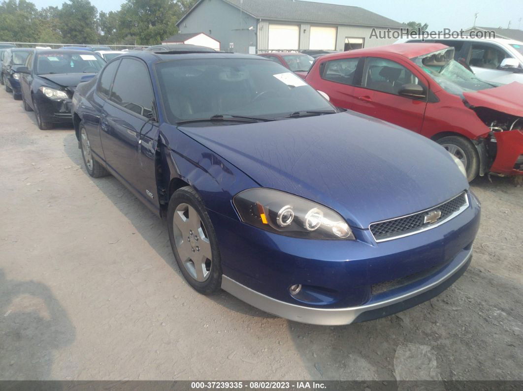 2006 Chevrolet Monte Carlo Ss Blue vin: 2G1WL15C969362801