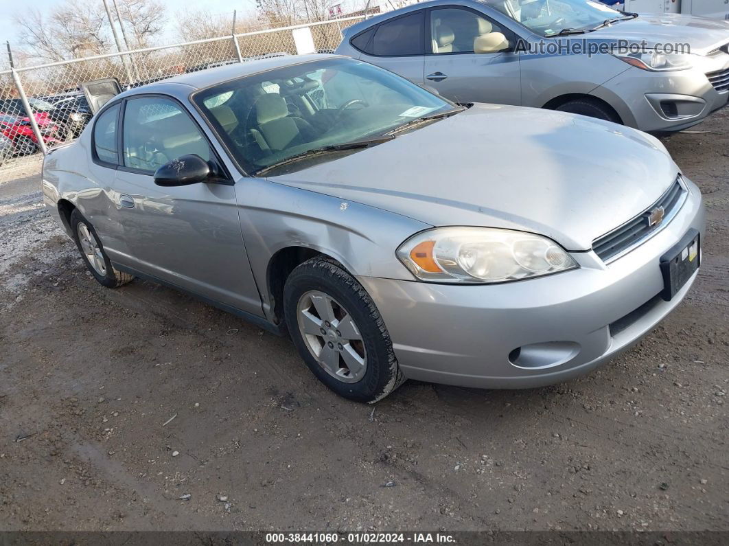 2006 Chevrolet Monte Carlo Lt Silver vin: 2G1WM15K069225105