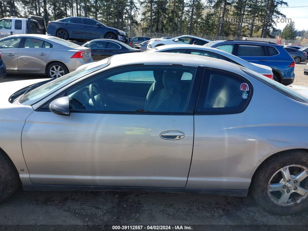 2006 Chevrolet Monte Carlo Lt Silver vin: 2G1WM15K369204538