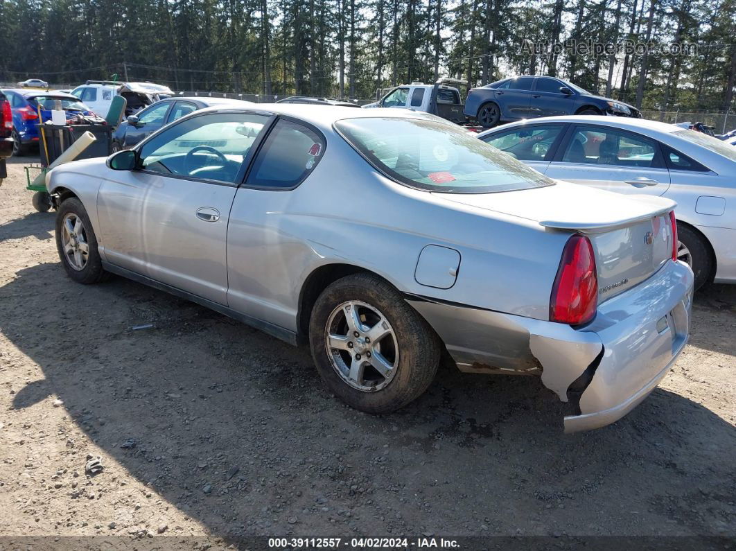 2006 Chevrolet Monte Carlo Lt Silver vin: 2G1WM15K369204538