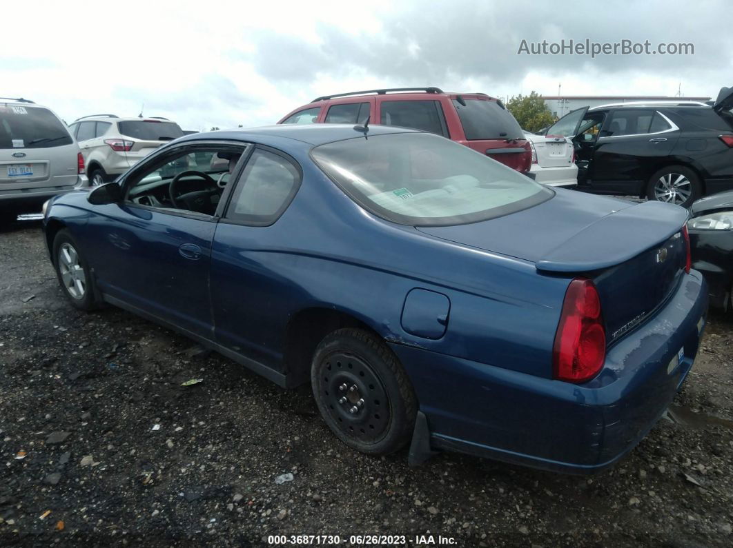 2006 Chevrolet Monte Carlo Lt 3.5l Blue vin: 2G1WM15K369250967