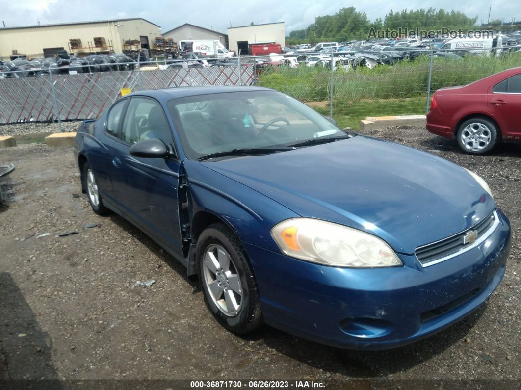 2006 Chevrolet Monte Carlo Lt 3.5l Blue vin: 2G1WM15K369250967