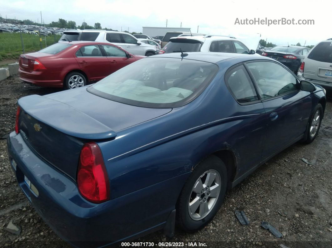 2006 Chevrolet Monte Carlo Lt 3.5l Blue vin: 2G1WM15K369250967