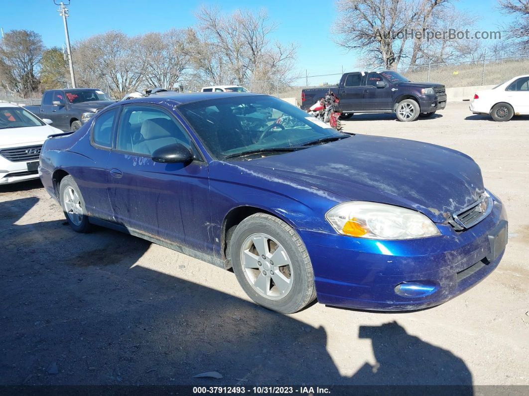 2006 Chevrolet Monte Carlo Lt 3.5l Blue vin: 2G1WM15K769423132