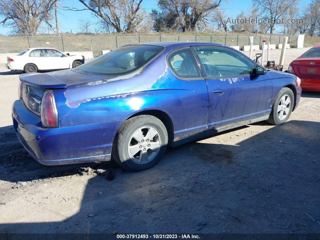 2006 Chevrolet Monte Carlo Lt 3.5l Blue vin: 2G1WM15K769423132