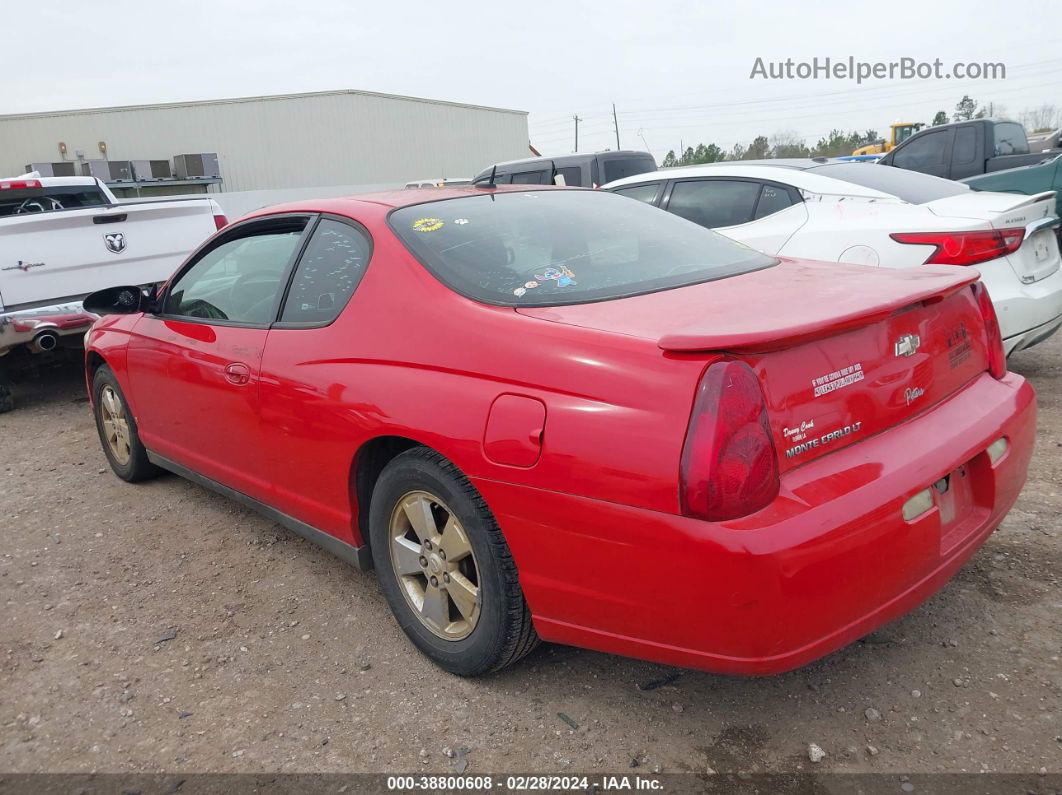 2006 Chevrolet Monte Carlo Lt Red vin: 2G1WM15K869302948