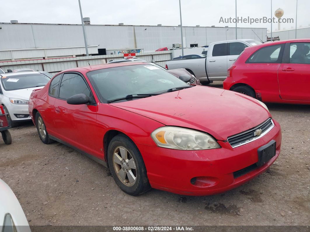 2006 Chevrolet Monte Carlo Lt Красный vin: 2G1WM15K869302948