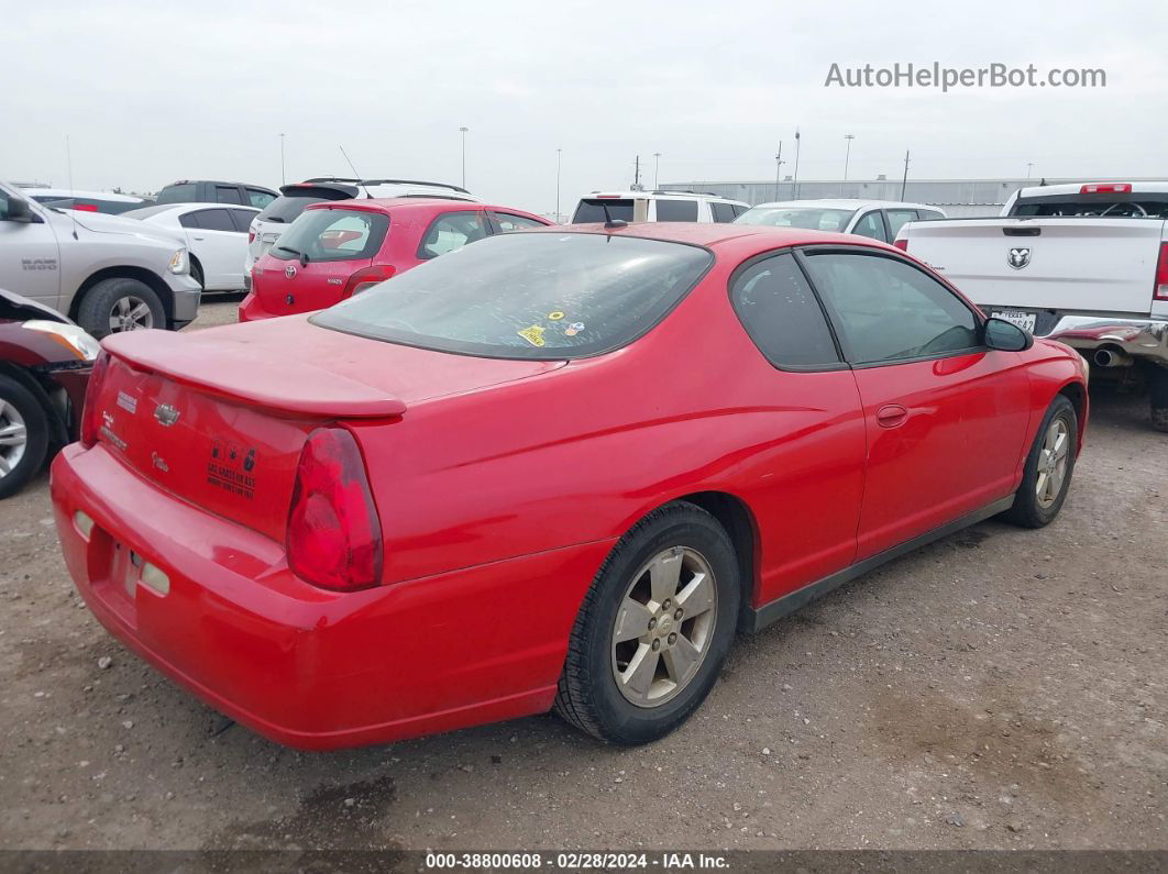 2006 Chevrolet Monte Carlo Lt Красный vin: 2G1WM15K869302948