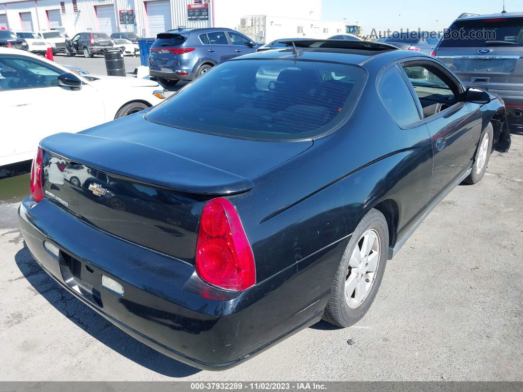 2006 Chevrolet Monte Carlo Lt Black vin: 2G1WM15K869364916