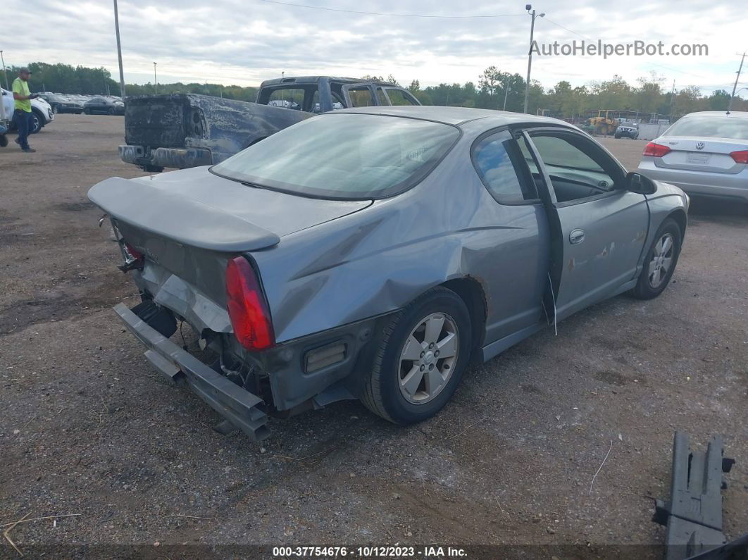 2006 Chevrolet Monte Carlo Lt Gray vin: 2G1WM15K969188474