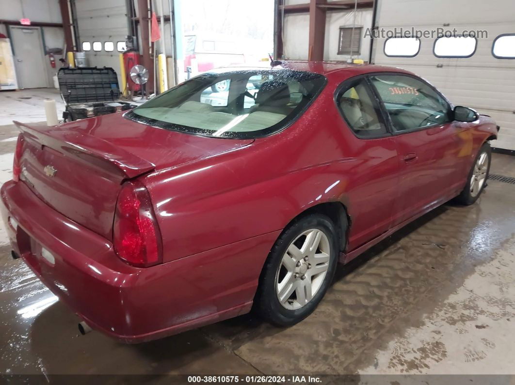 2006 Chevrolet Monte Carlo Ltz Красный vin: 2G1WN151069287463