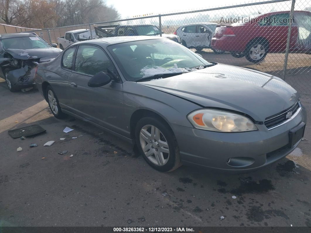 2006 Chevrolet Monte Carlo Ltz Gray vin: 2G1WN151169284667