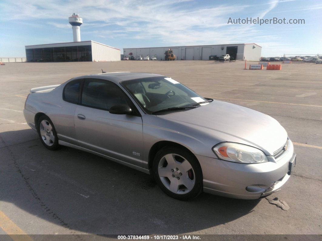 2006 Chevrolet Monte Carlo Ltz Silver vin: 2G1WN151469267443