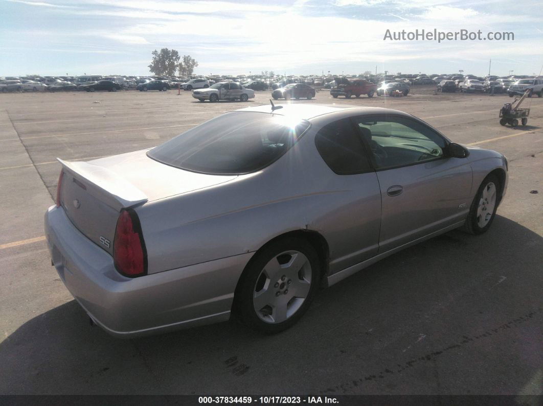 2006 Chevrolet Monte Carlo Ltz Silver vin: 2G1WN151469267443