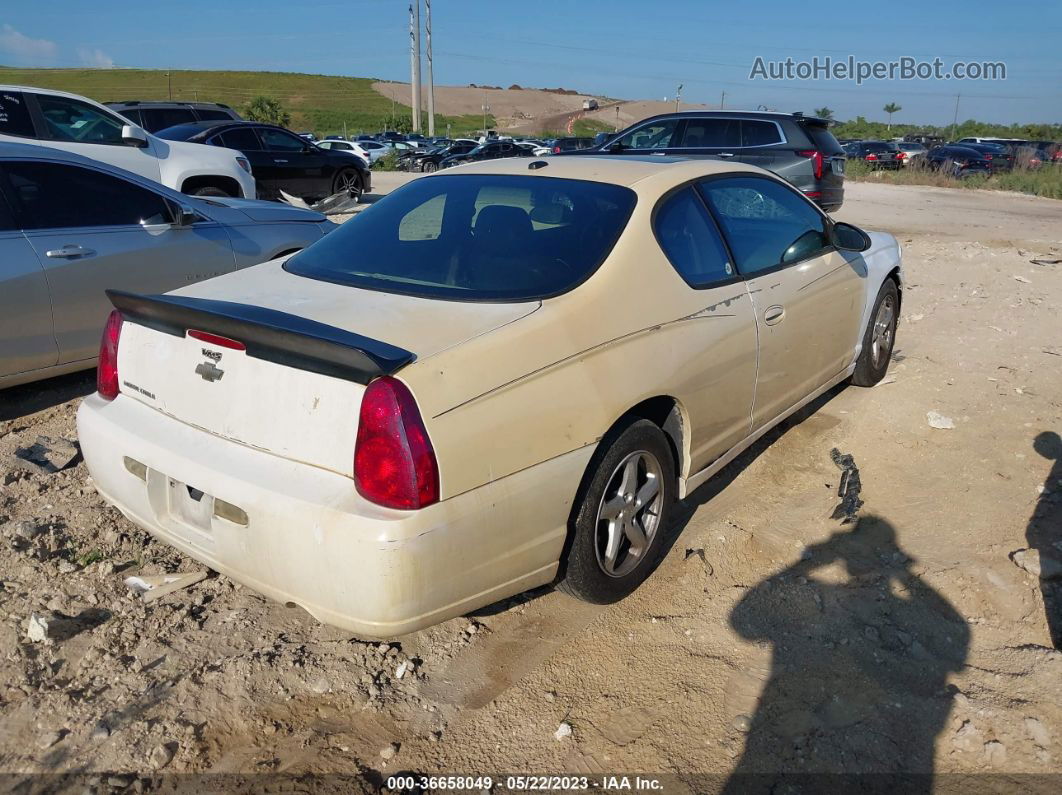 2006 Chevrolet Monte Carlo Ltz Cream vin: 2G1WN151969435965