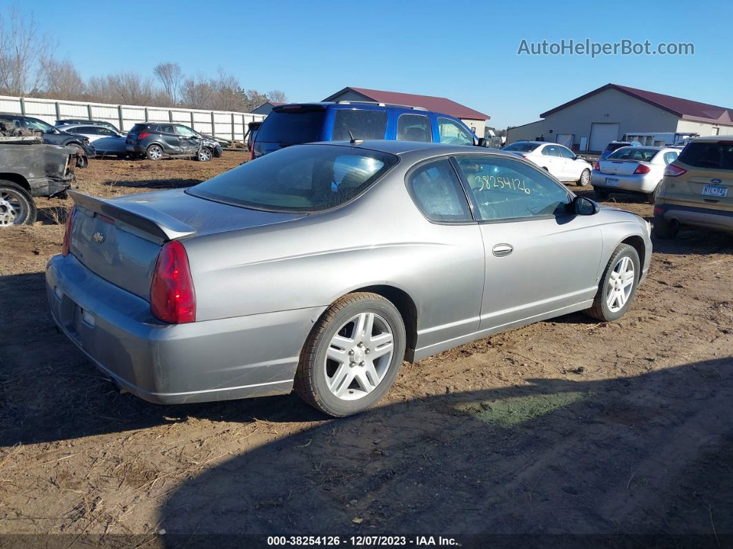 2006 Chevrolet Monte Carlo Ltz Gray vin: 2G1WN161569320715