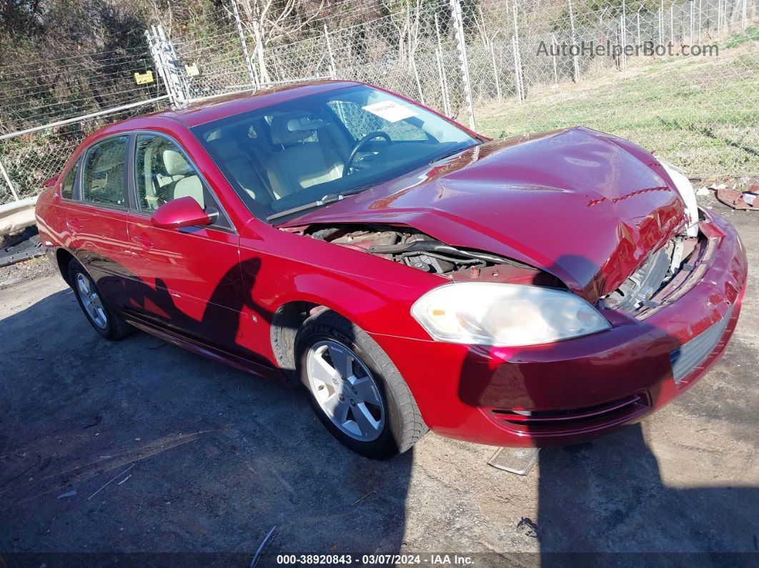 2009 Chevrolet Impala Lt Red vin: 2G1WT57K191159478