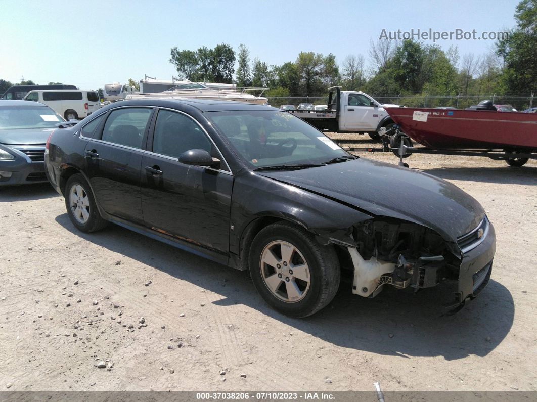 2009 Chevrolet Impala 3.5l Lt Black vin: 2G1WT57K491144392