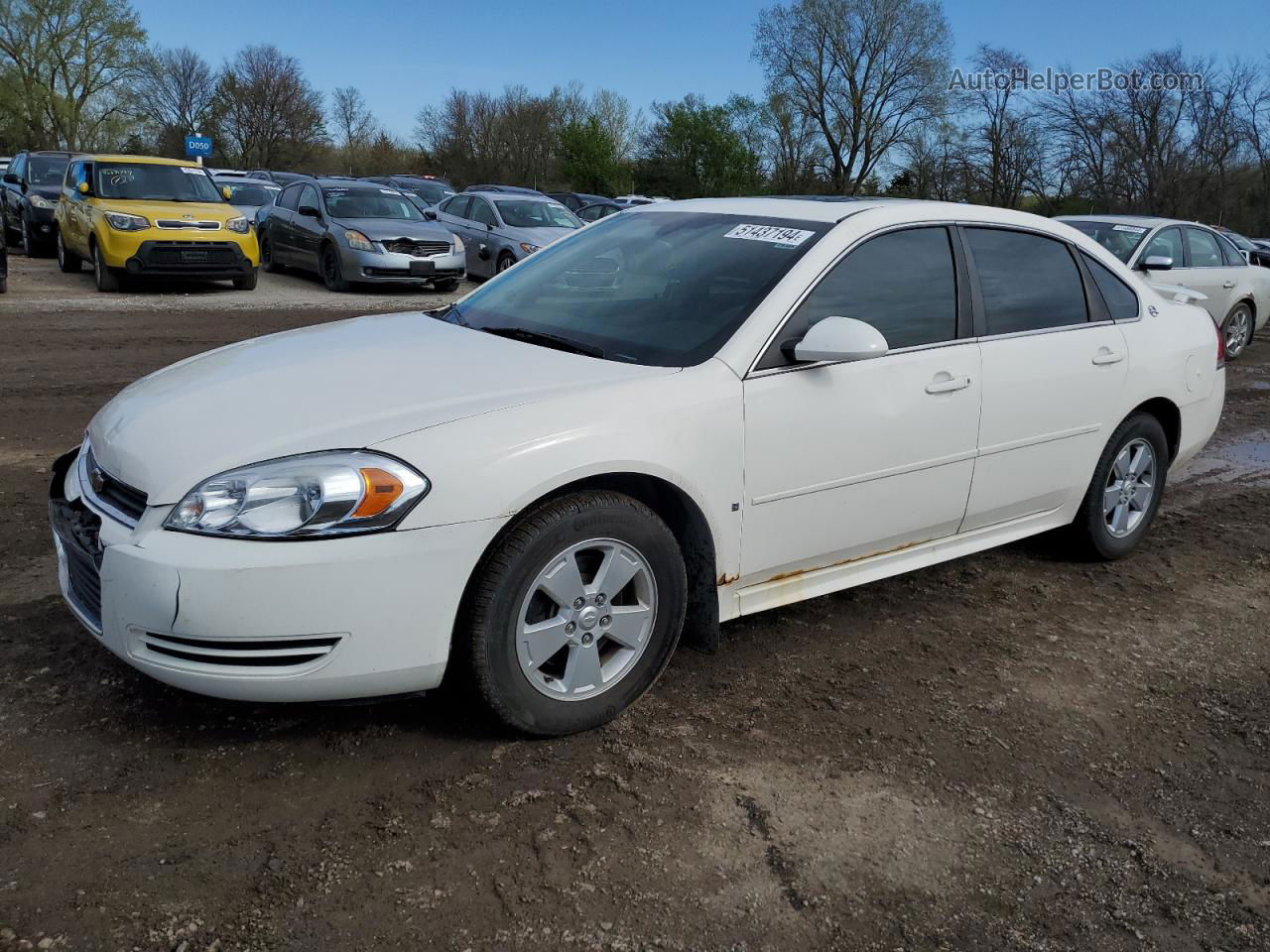 2009 Chevrolet Impala 1lt Белый vin: 2G1WT57K491240510