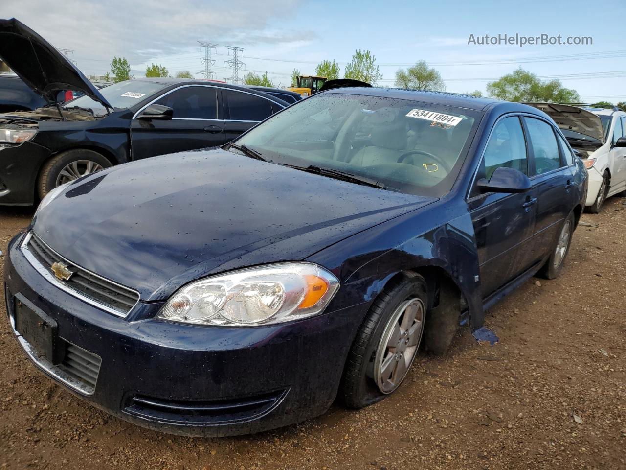 2009 Chevrolet Impala 1lt Blue vin: 2G1WT57K591243688