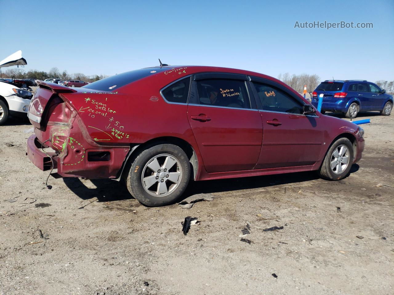 2009 Chevrolet Impala 1lt Красный vin: 2G1WT57K891138112