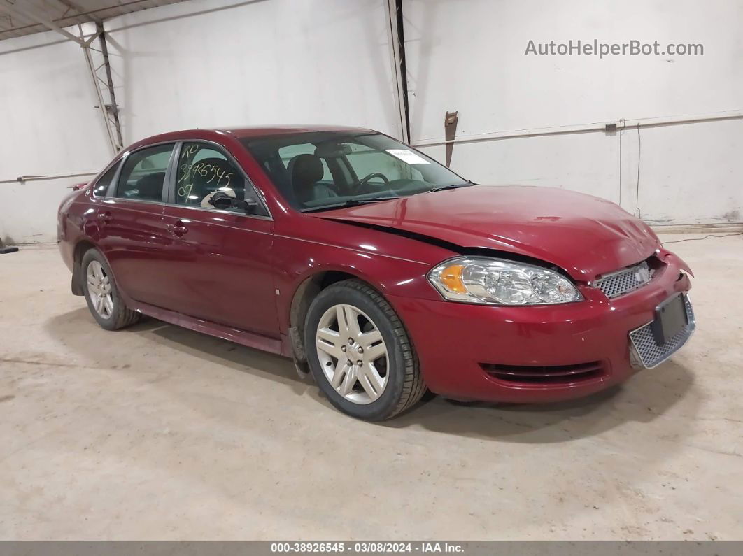 2009 Chevrolet Impala Lt Burgundy vin: 2G1WT57N091230597