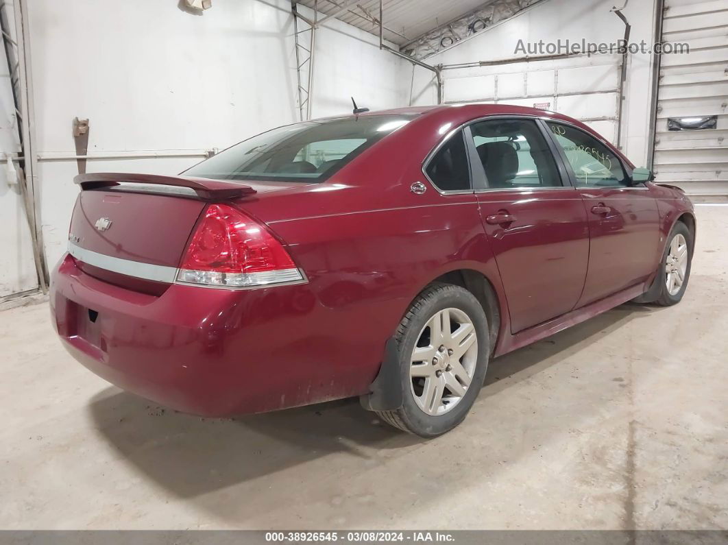 2009 Chevrolet Impala Lt Burgundy vin: 2G1WT57N091230597