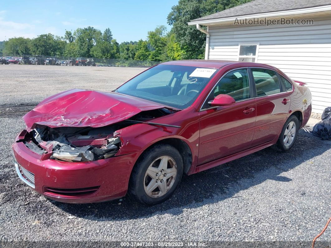 2009 Chevrolet Impala 3.5l Lt Red vin: 2G1WT57N191254441