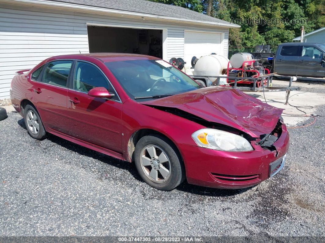 2009 Chevrolet Impala 3.5l Lt Красный vin: 2G1WT57N191254441