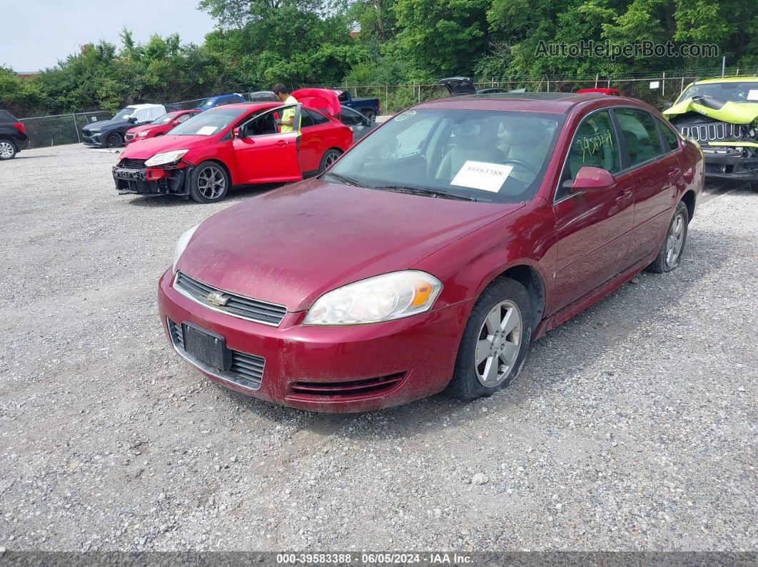 2009 Chevrolet Impala Lt Red vin: 2G1WT57NX91237993