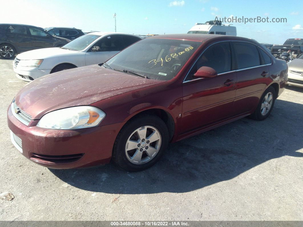 2009 Chevrolet Impala 3.5l Lt Red vin: 2G1WT57NX91295568