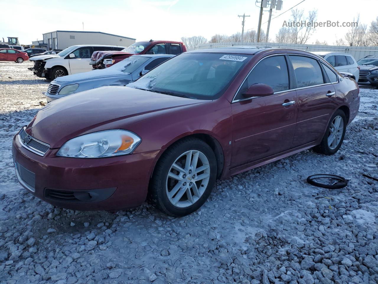 2009 Chevrolet Impala Ltz Burgundy vin: 2G1WU57M291315512