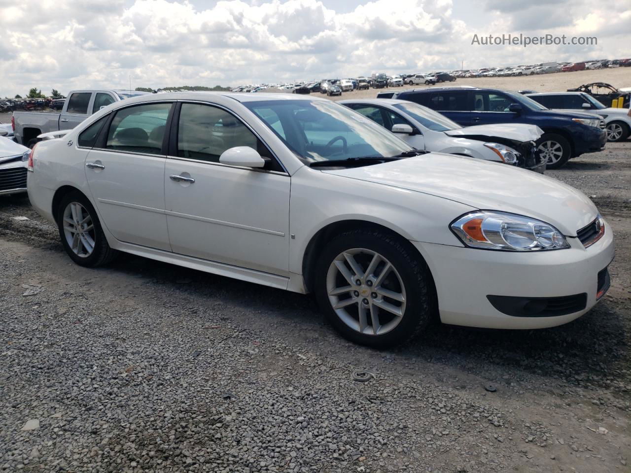 2009 Chevrolet Impala Ltz White vin: 2G1WU57M691185217