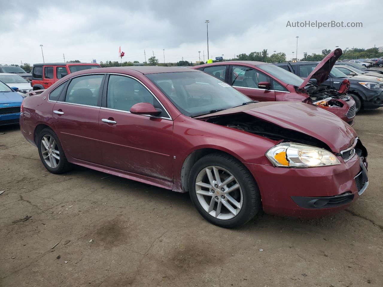 2009 Chevrolet Impala Ltz Burgundy vin: 2G1WU57M691259753