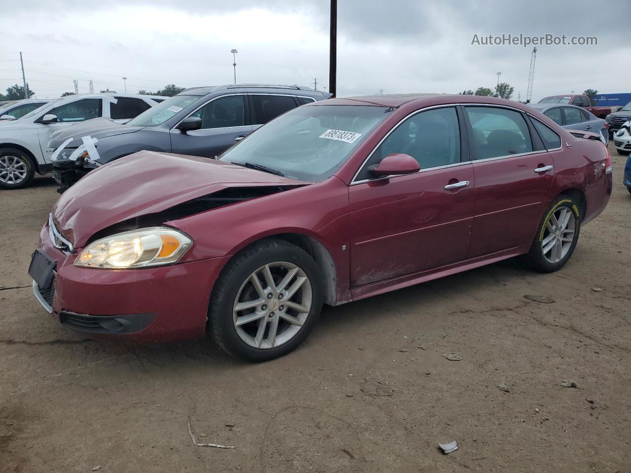 2009 Chevrolet Impala Ltz Burgundy vin: 2G1WU57M691259753